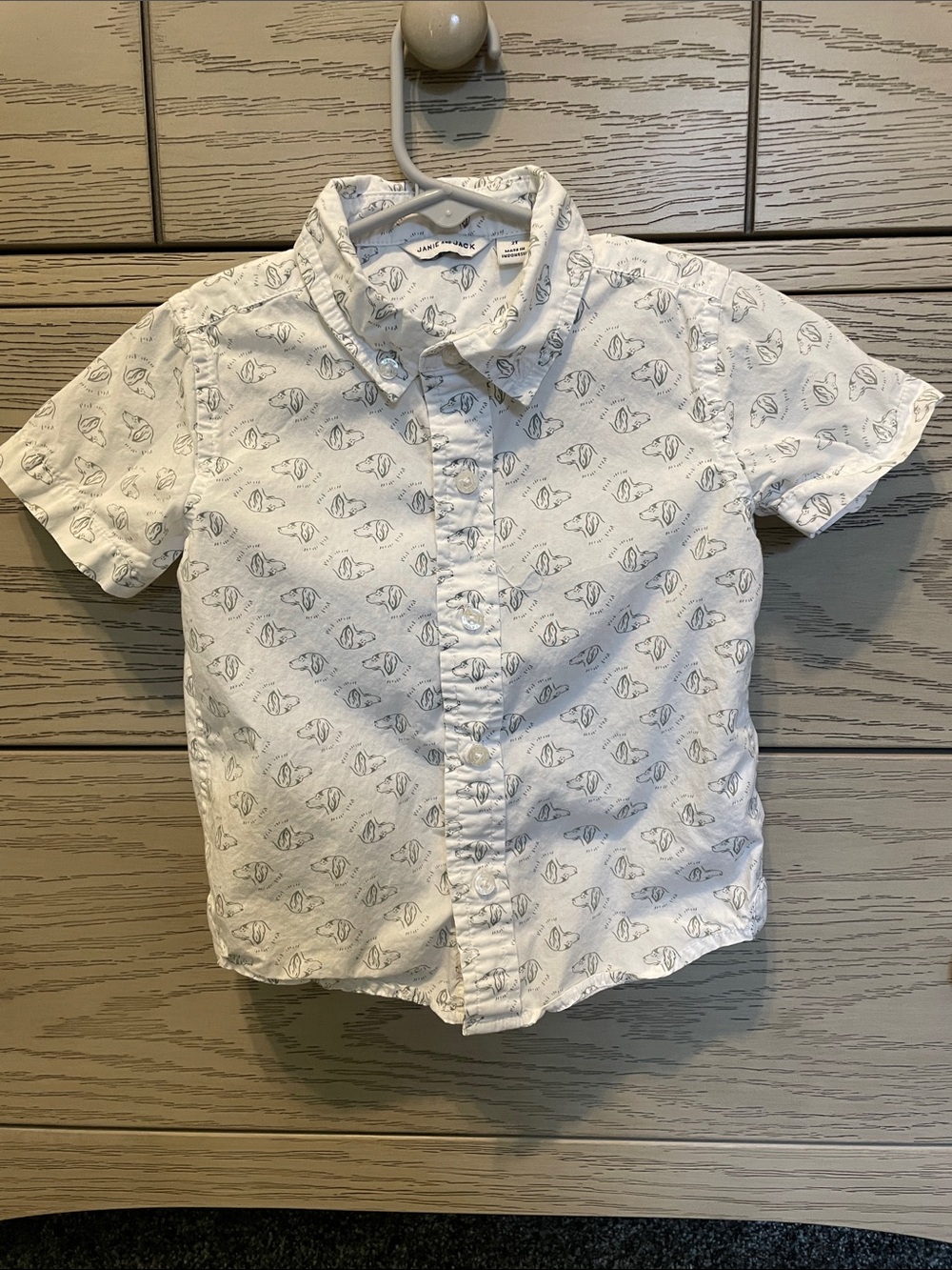 Janie and Jack White Short-Sleeve Button-Up Shirt